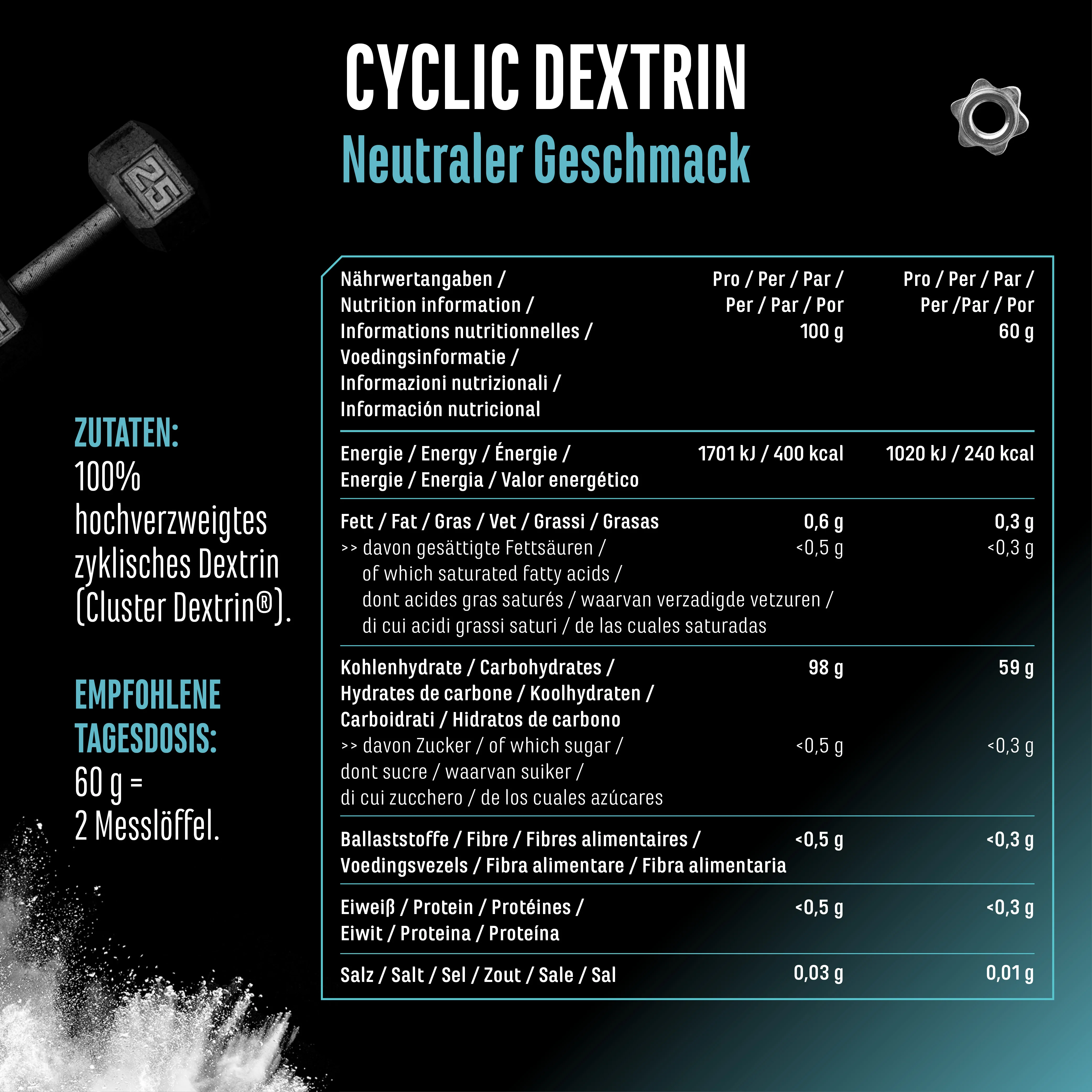 Cyclic - Cluster Dextrin - 1000g - Image 6