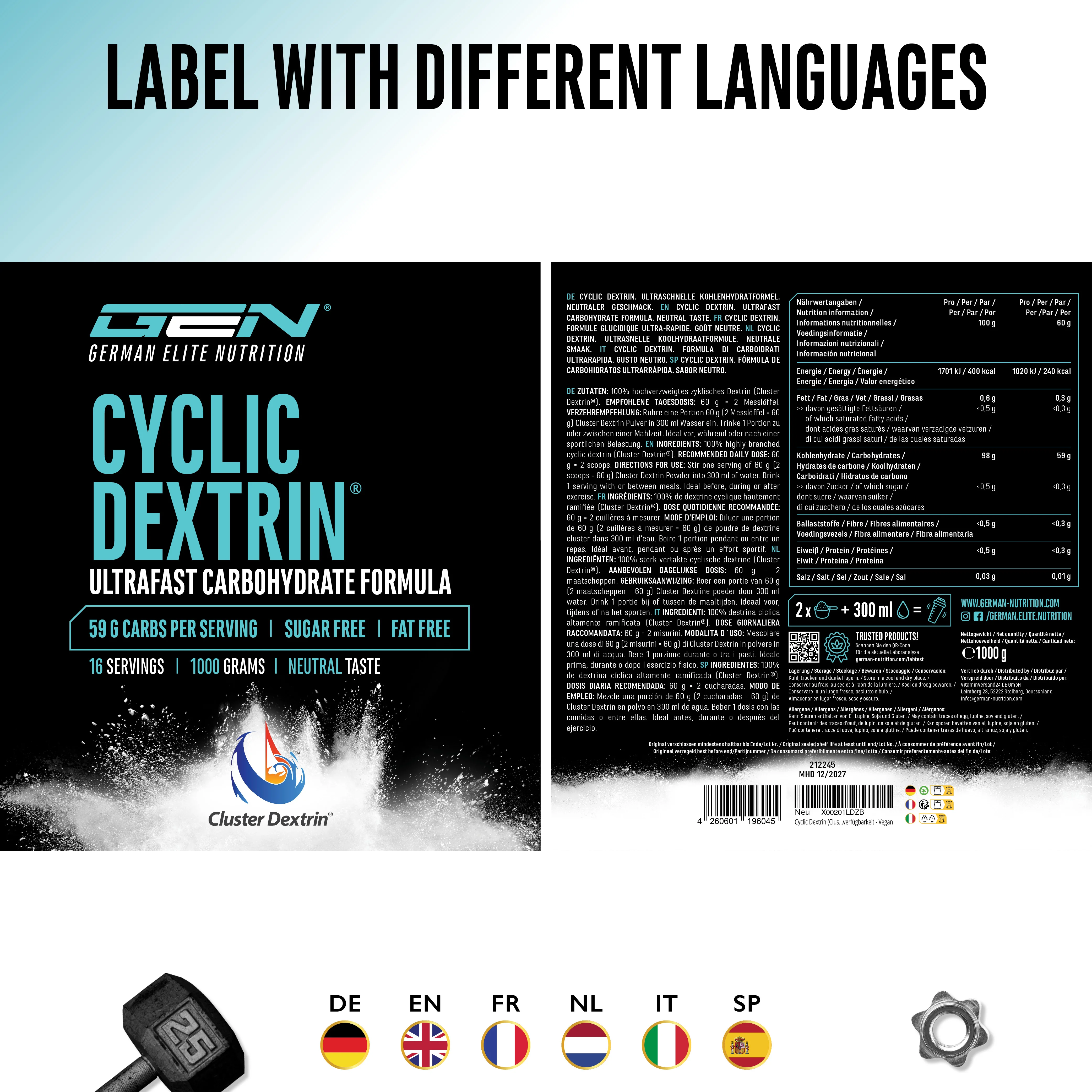 Cyclic - Cluster Dextrin - 1000g - Image 7