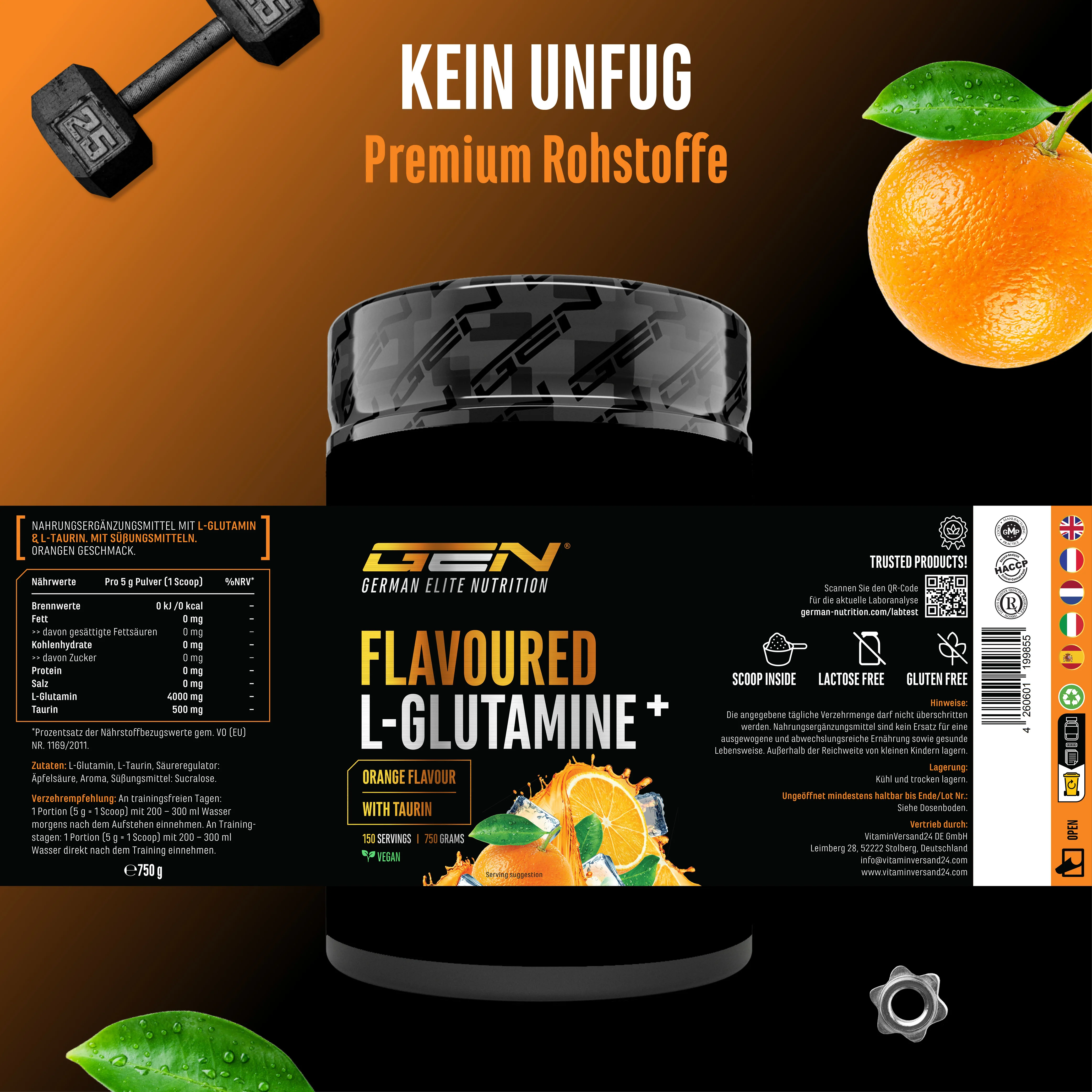 L-Glutamin Pulver Flavoured - Image 5