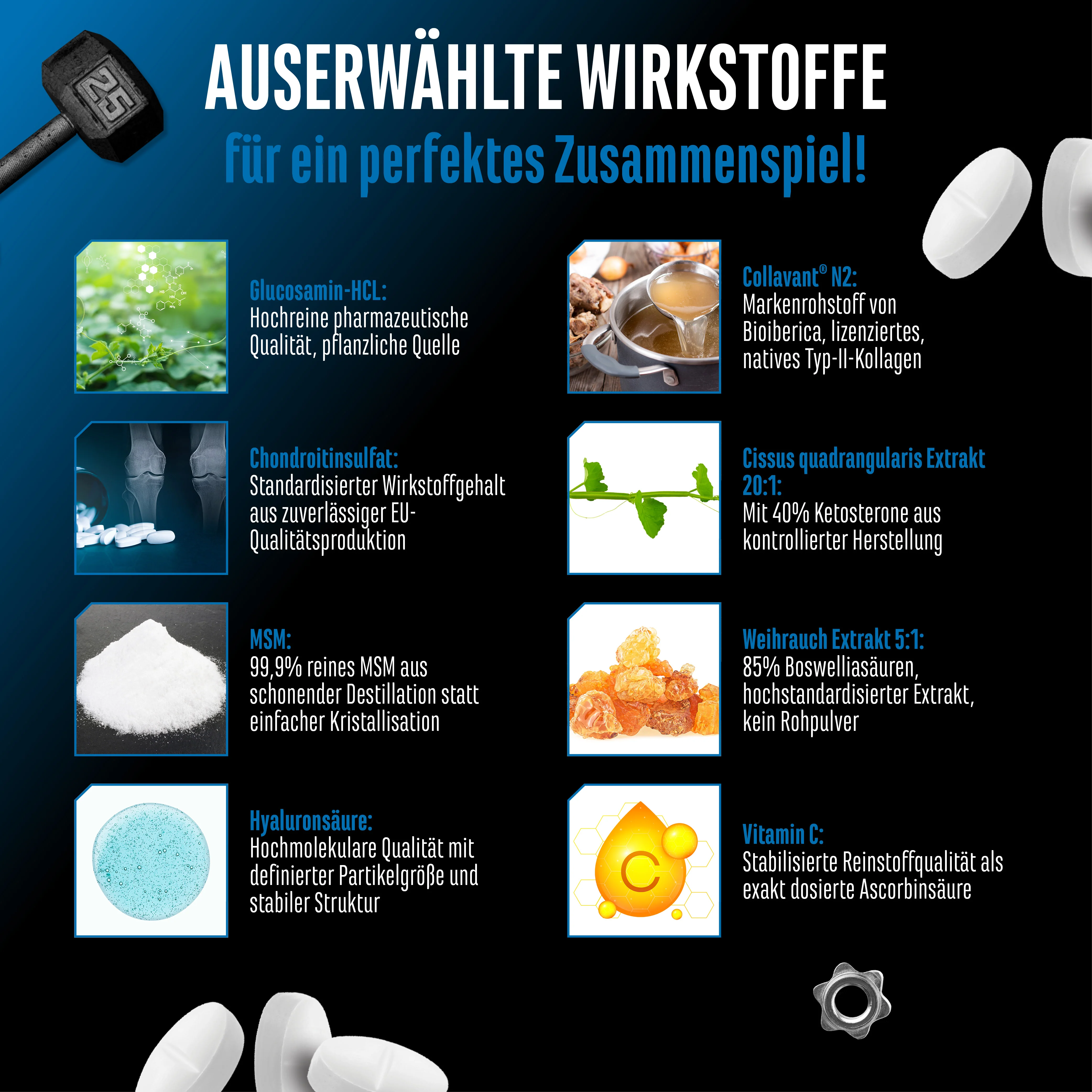 Joint Essentials - 8 Wirkstoffe, 180 Tabletten - Image 4