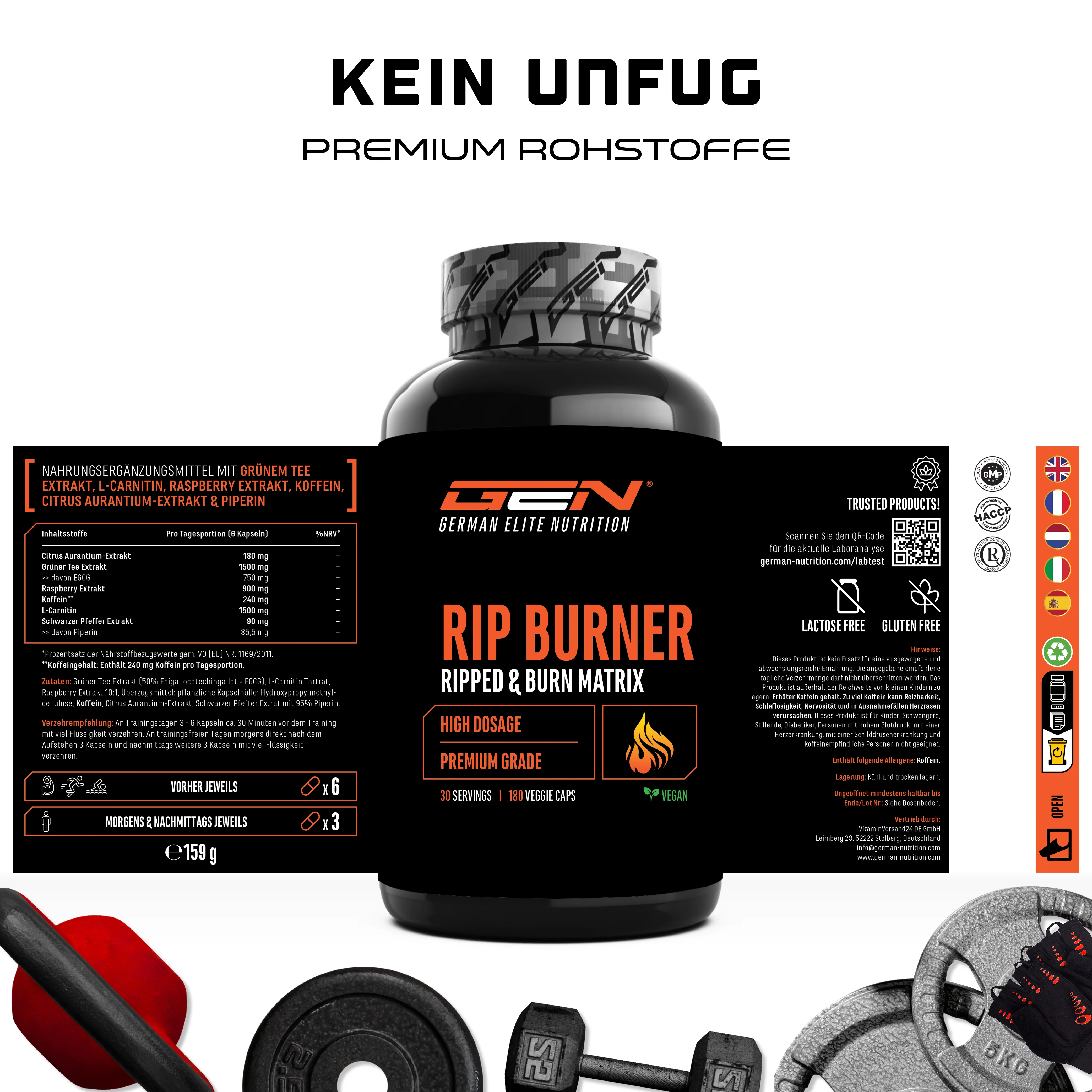 RIP Burner - 180 Kapseln - Definitionsphase & Diät - Image 5