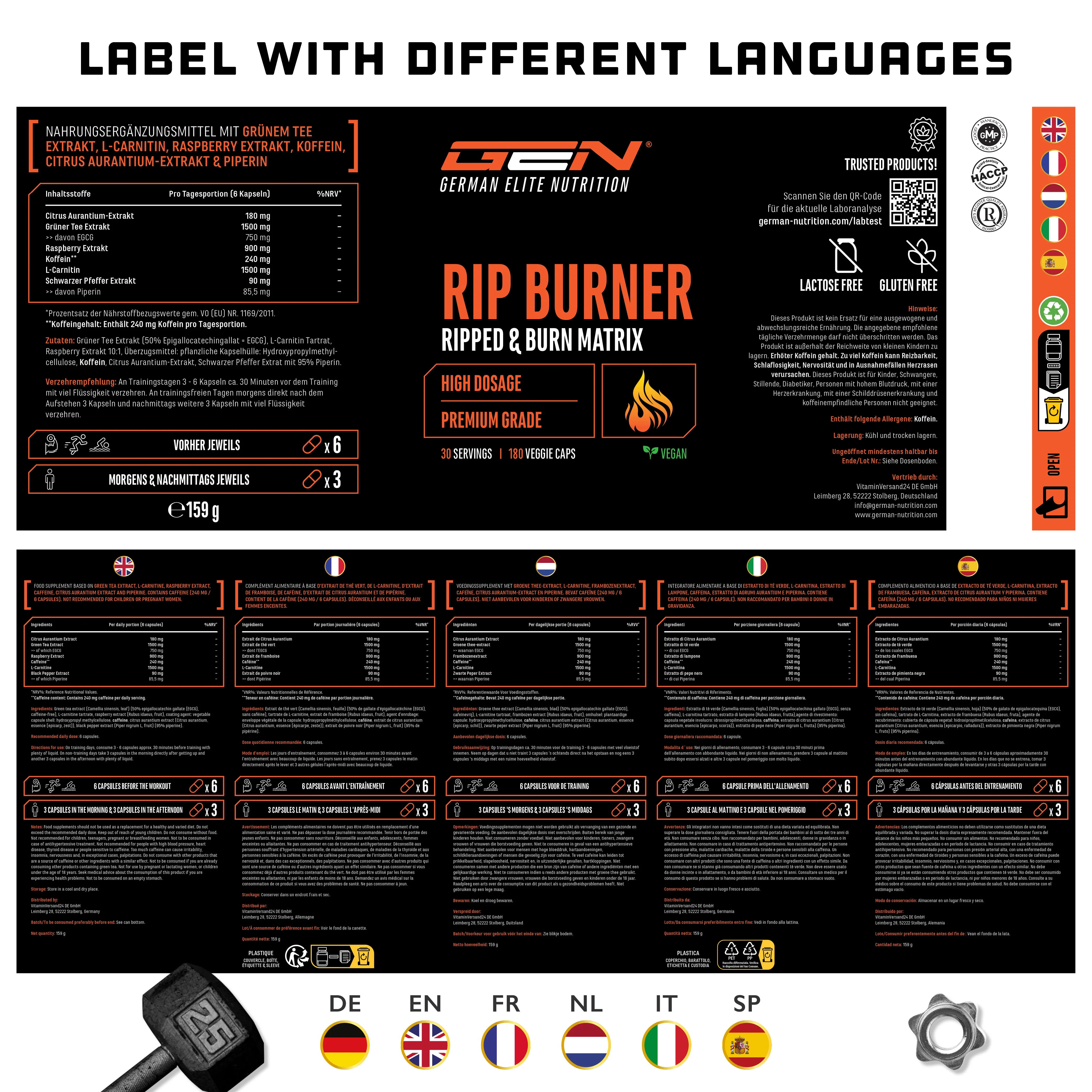 RIP Burner - 180 Kapseln - Definitionsphase & Diät - Image 7