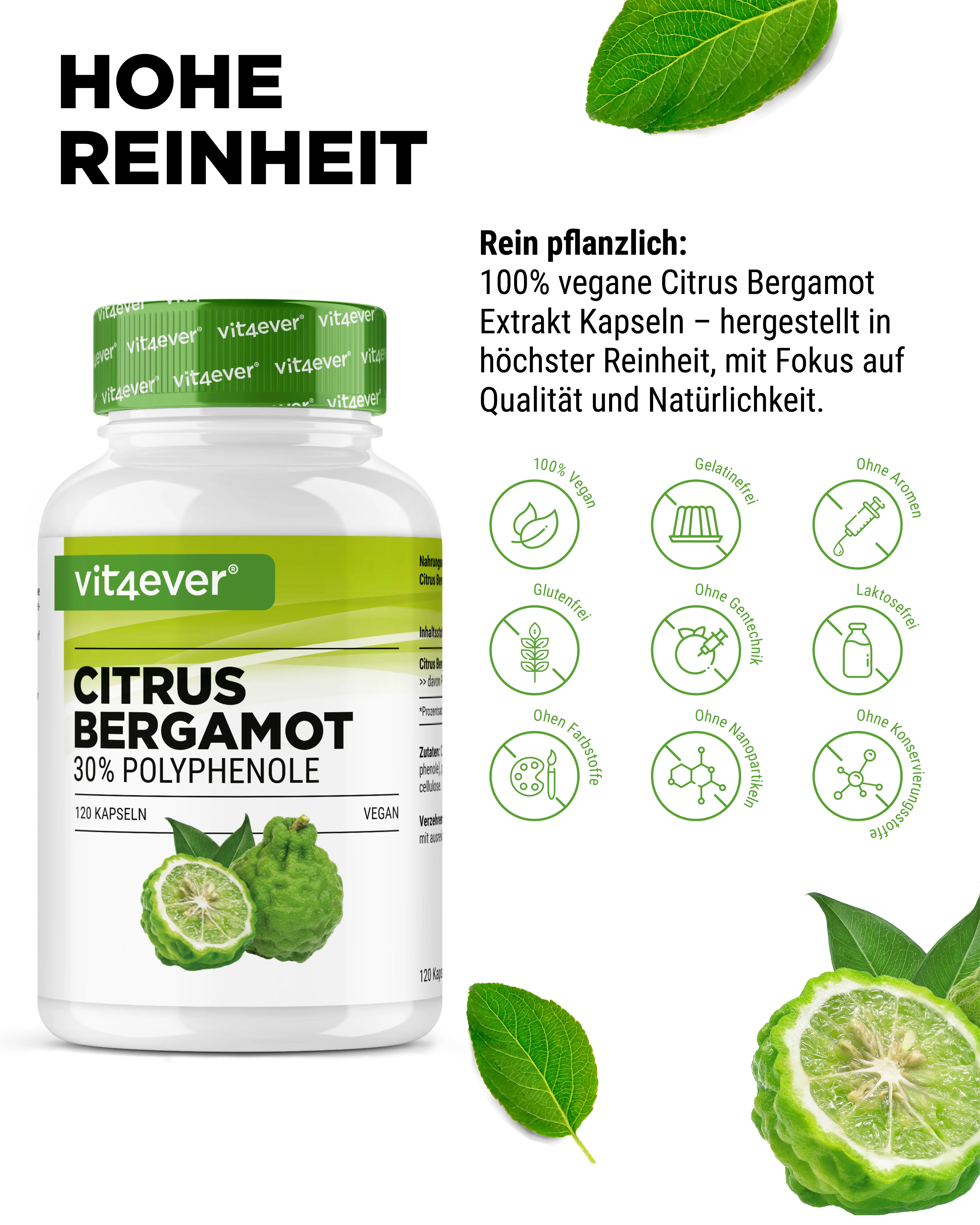 Citrus Bergamot, 30% Polyphenole - 120 Kapseln - Image 3