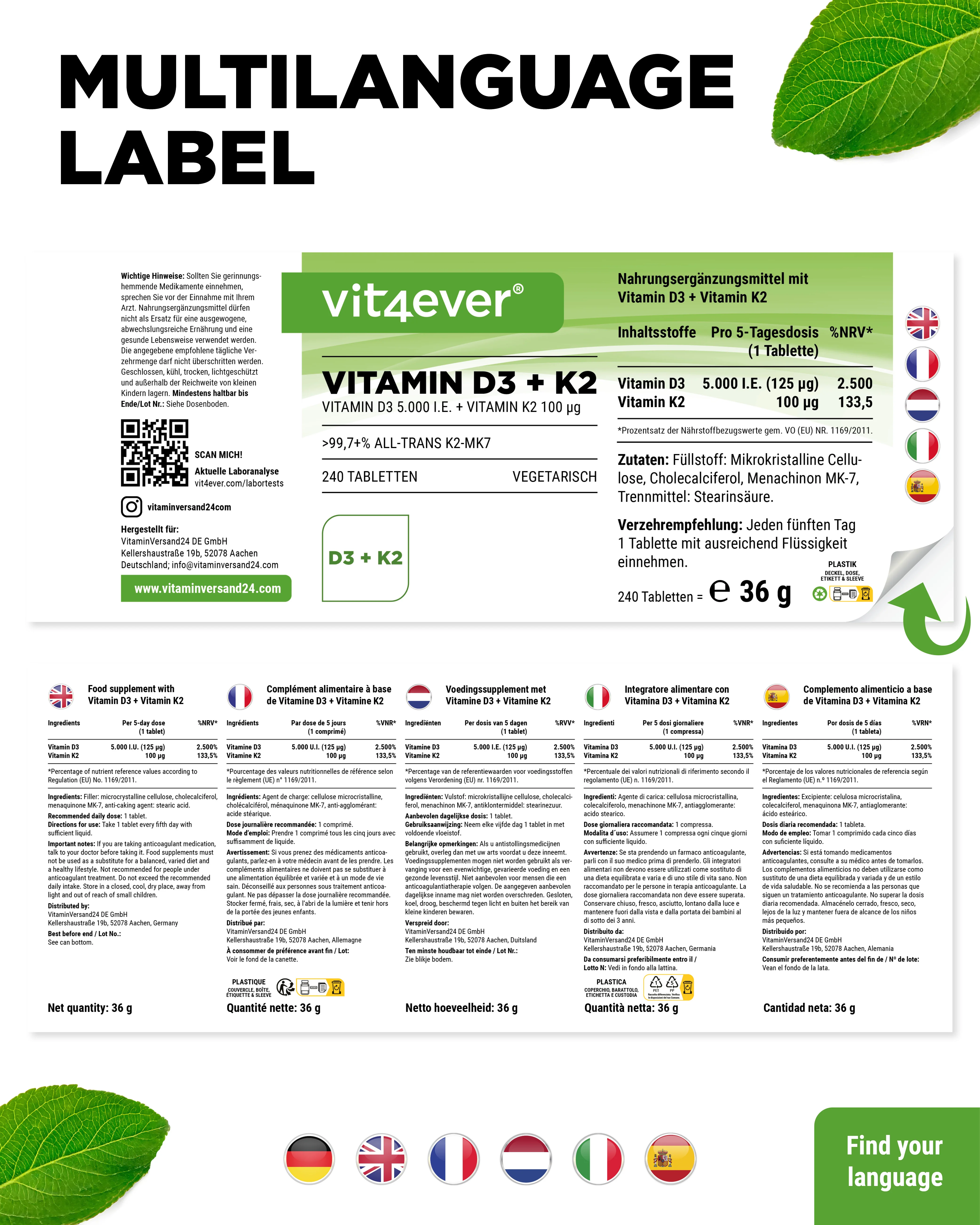 Vitamin D3 5.000 I.E. + Vitamin K2 100 mcg - Image 21