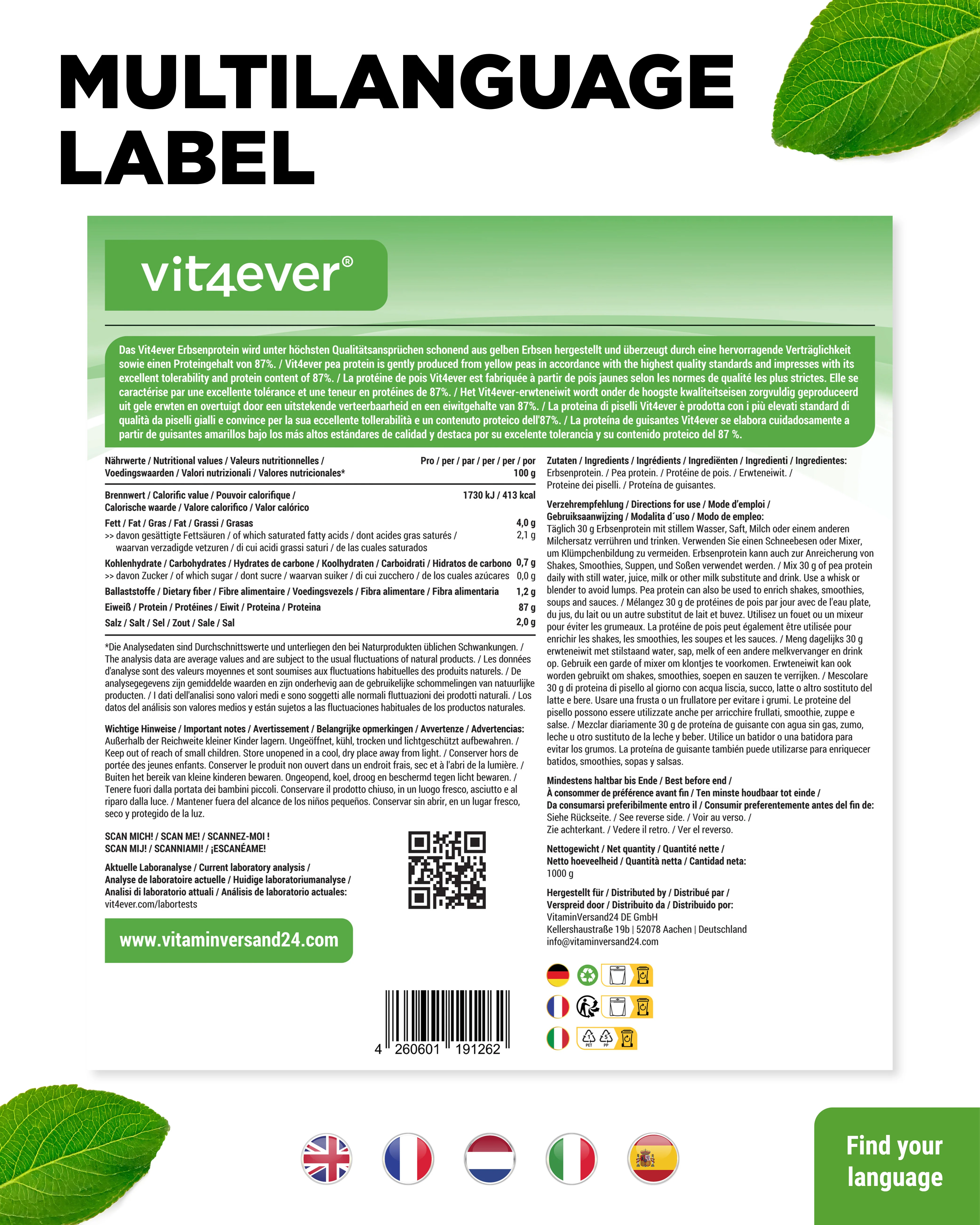Erbsenprotein Pulver - 87% Proteingehalt - Image 7