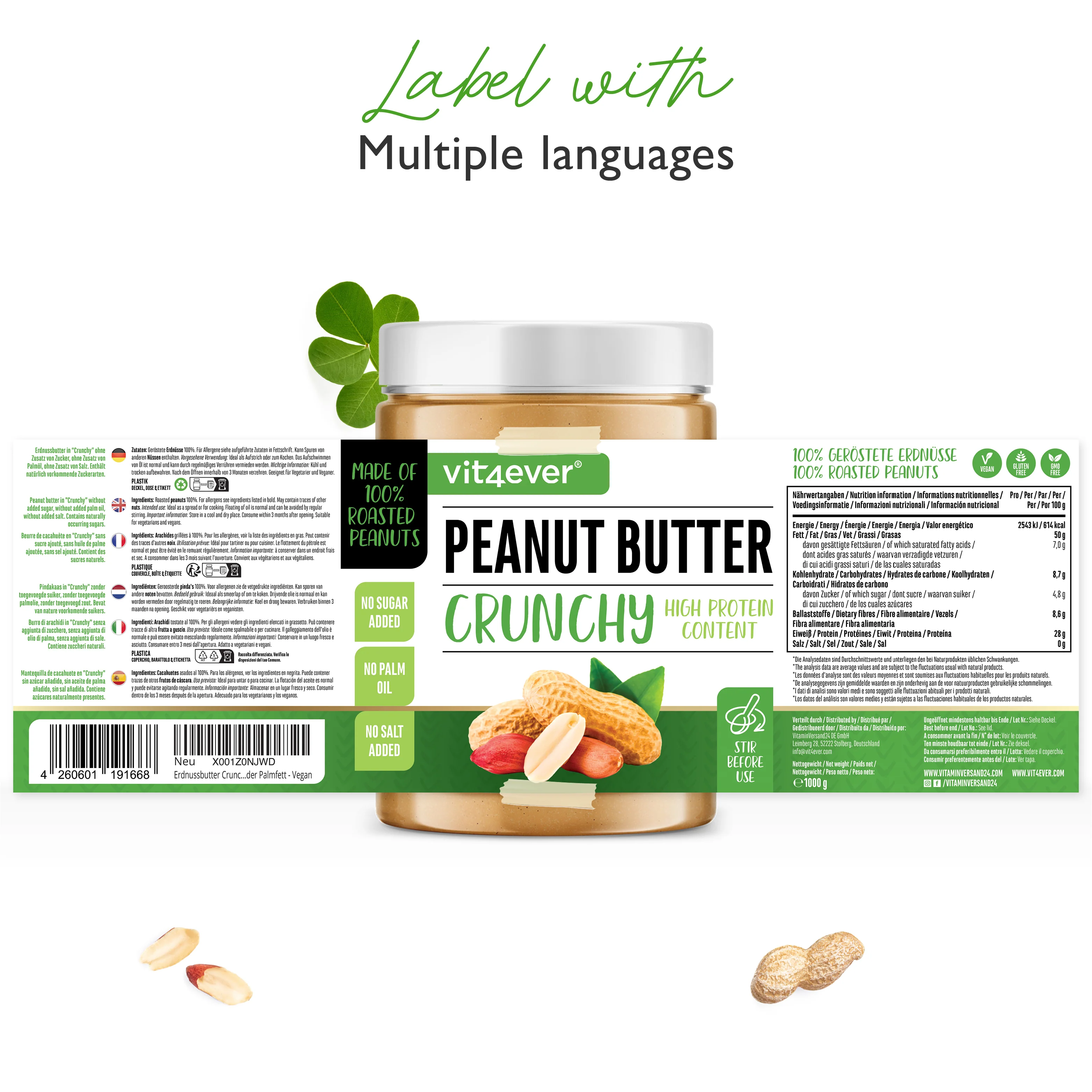 100% Erdnussbutter (CRUNCHY) - Peanut Butter - Image 5