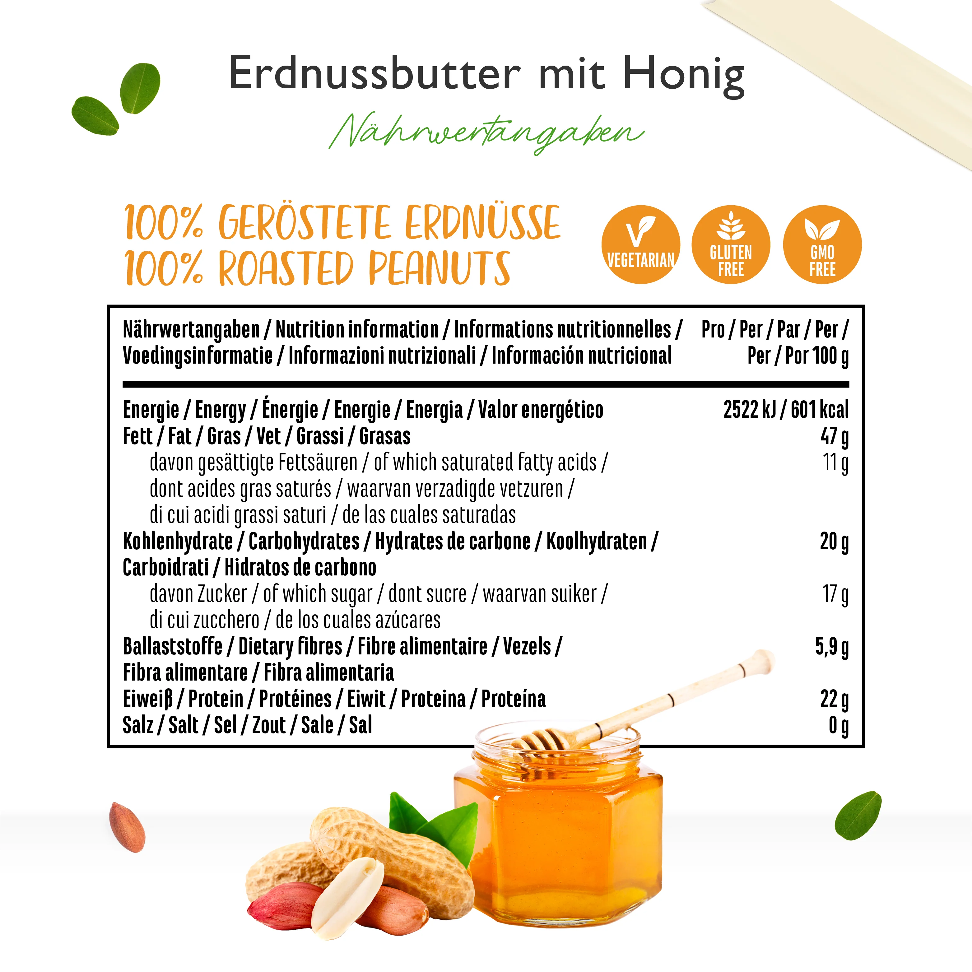 Erdnussbutter (Smooth) mit Honig - Image 6