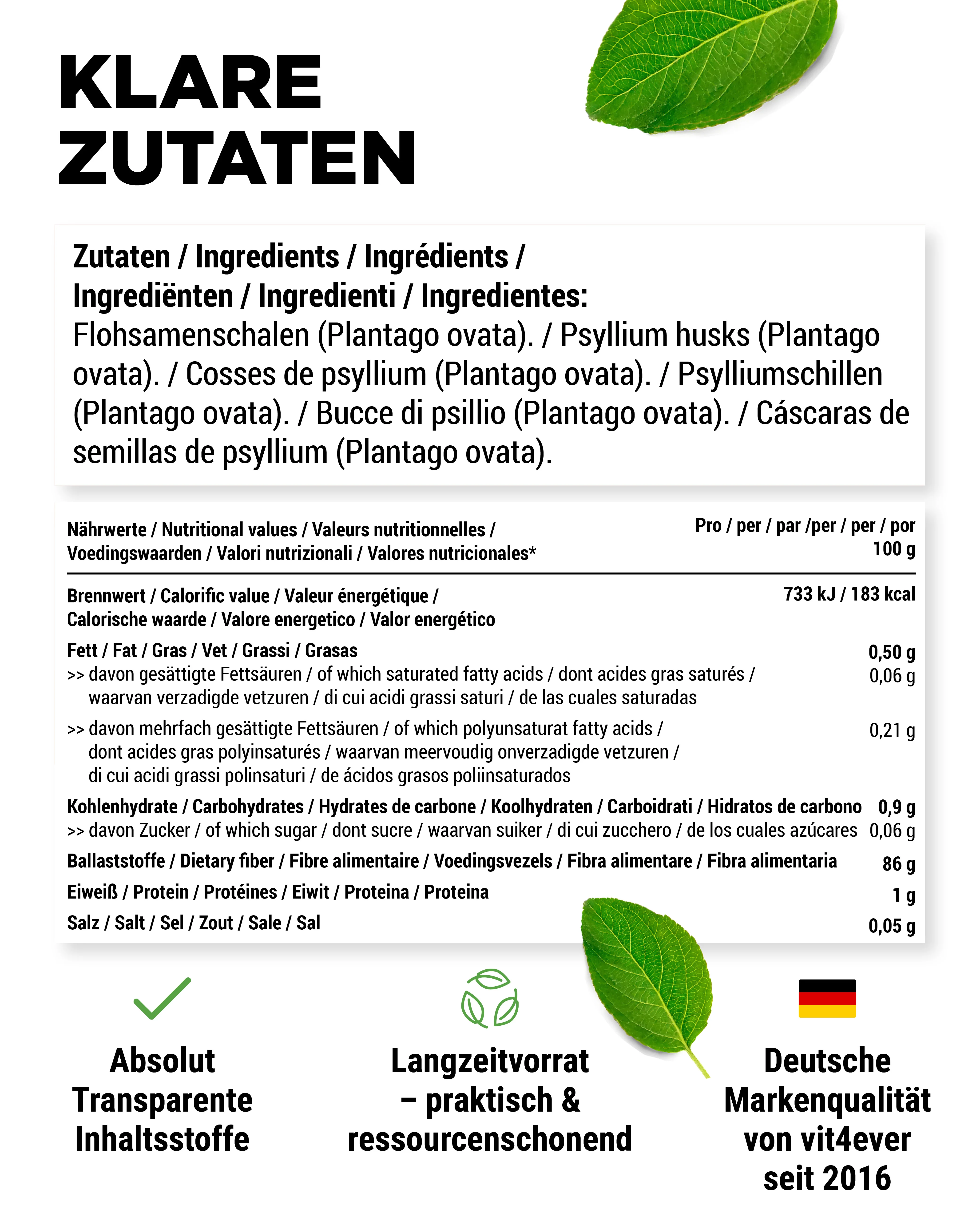 Flohsamenschalen - 99% Reinheit - Image 4