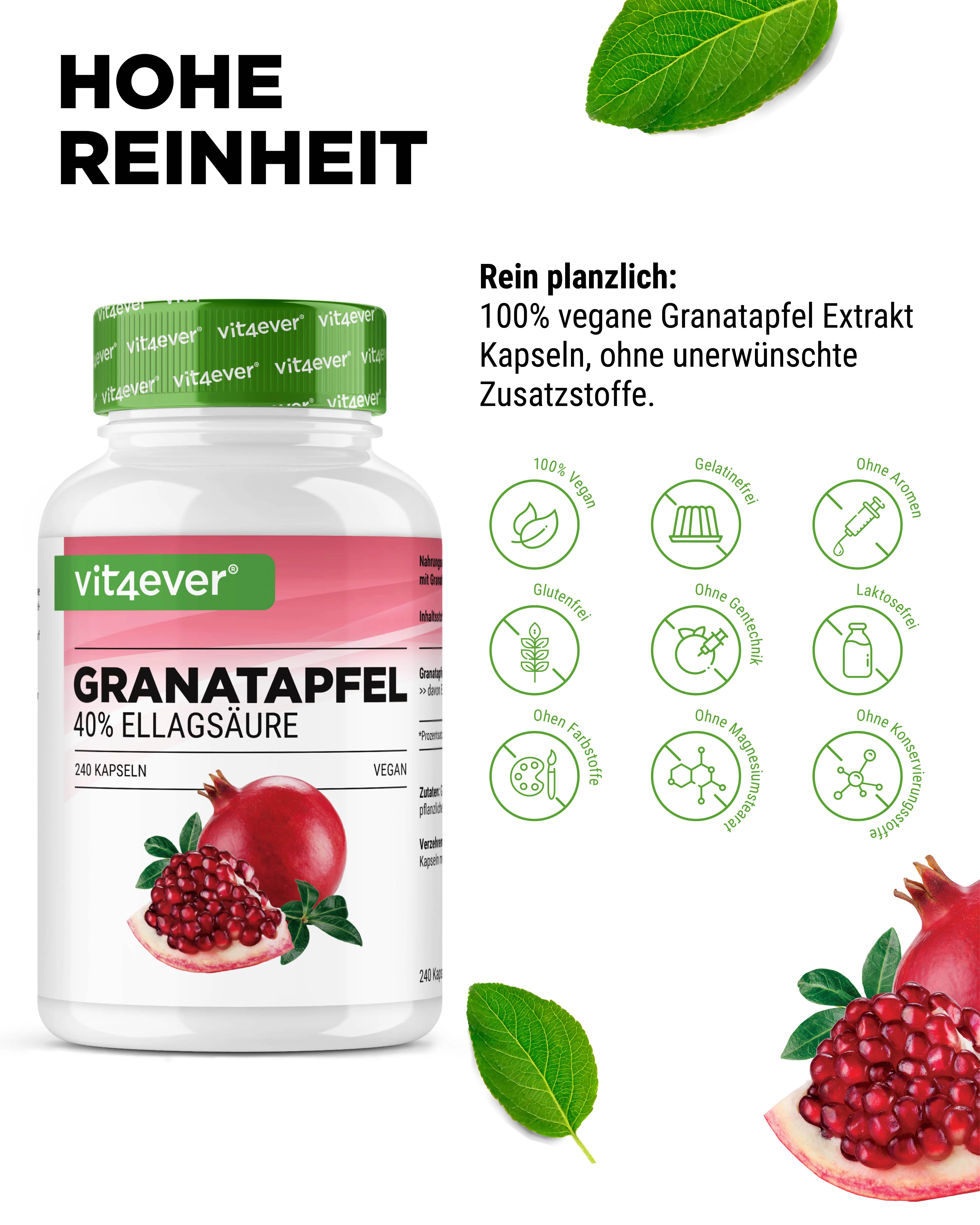 Granatapfel Extrakt, 240 Kapseln - Image 3