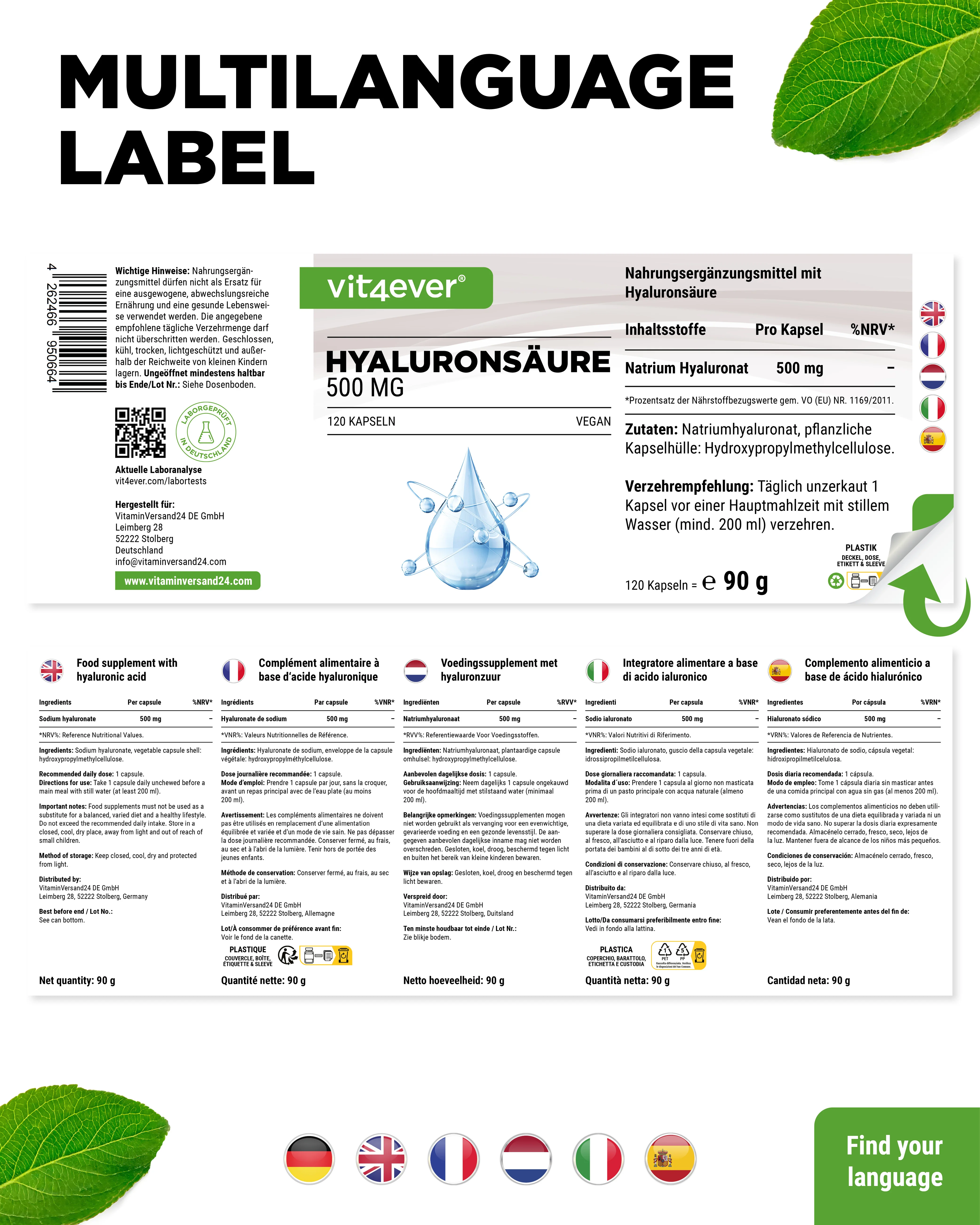 Hyaluronsäure 500 mg - 500-700 kDa - Image 6
