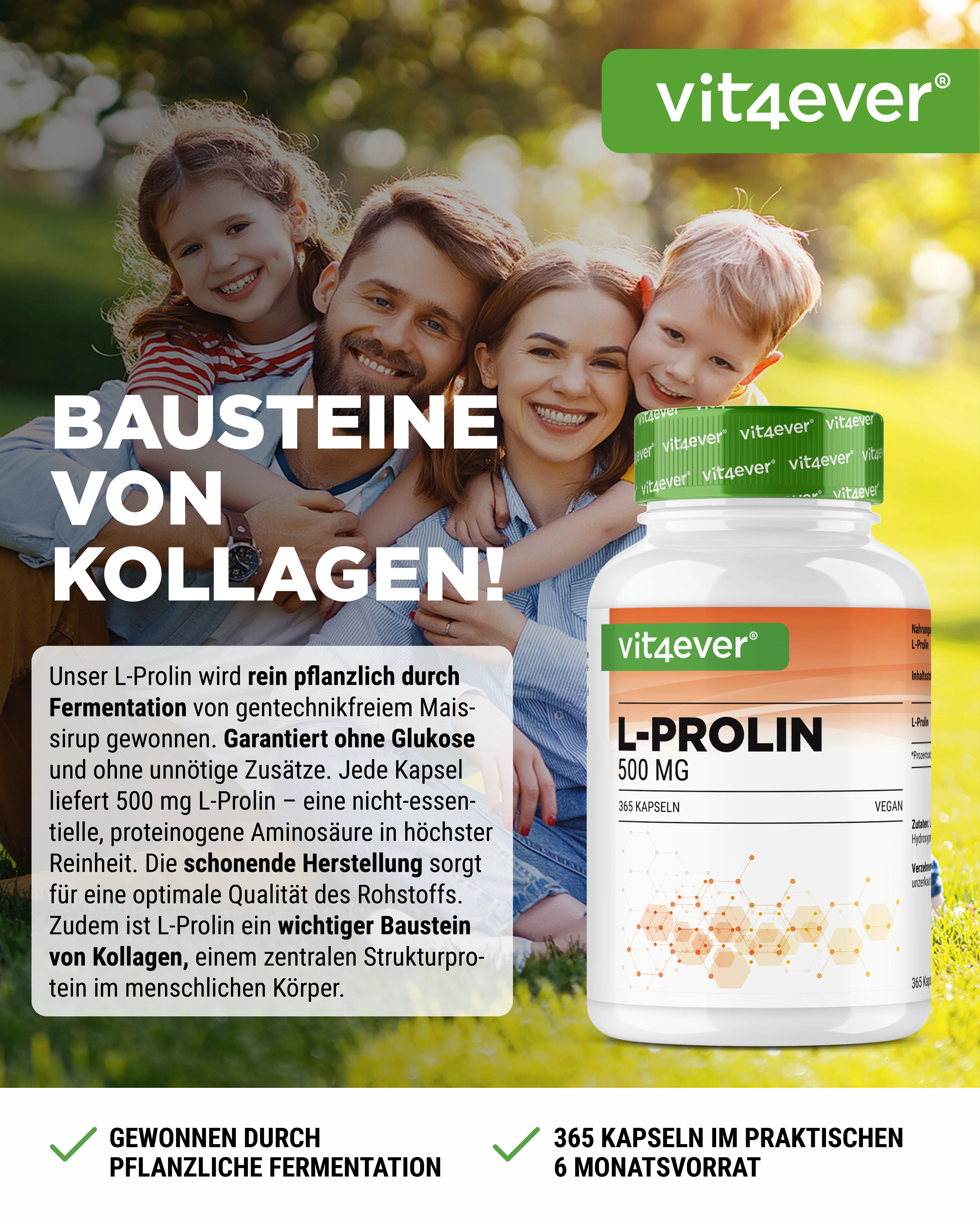 L-Prolin - 500 mg - Image 2
