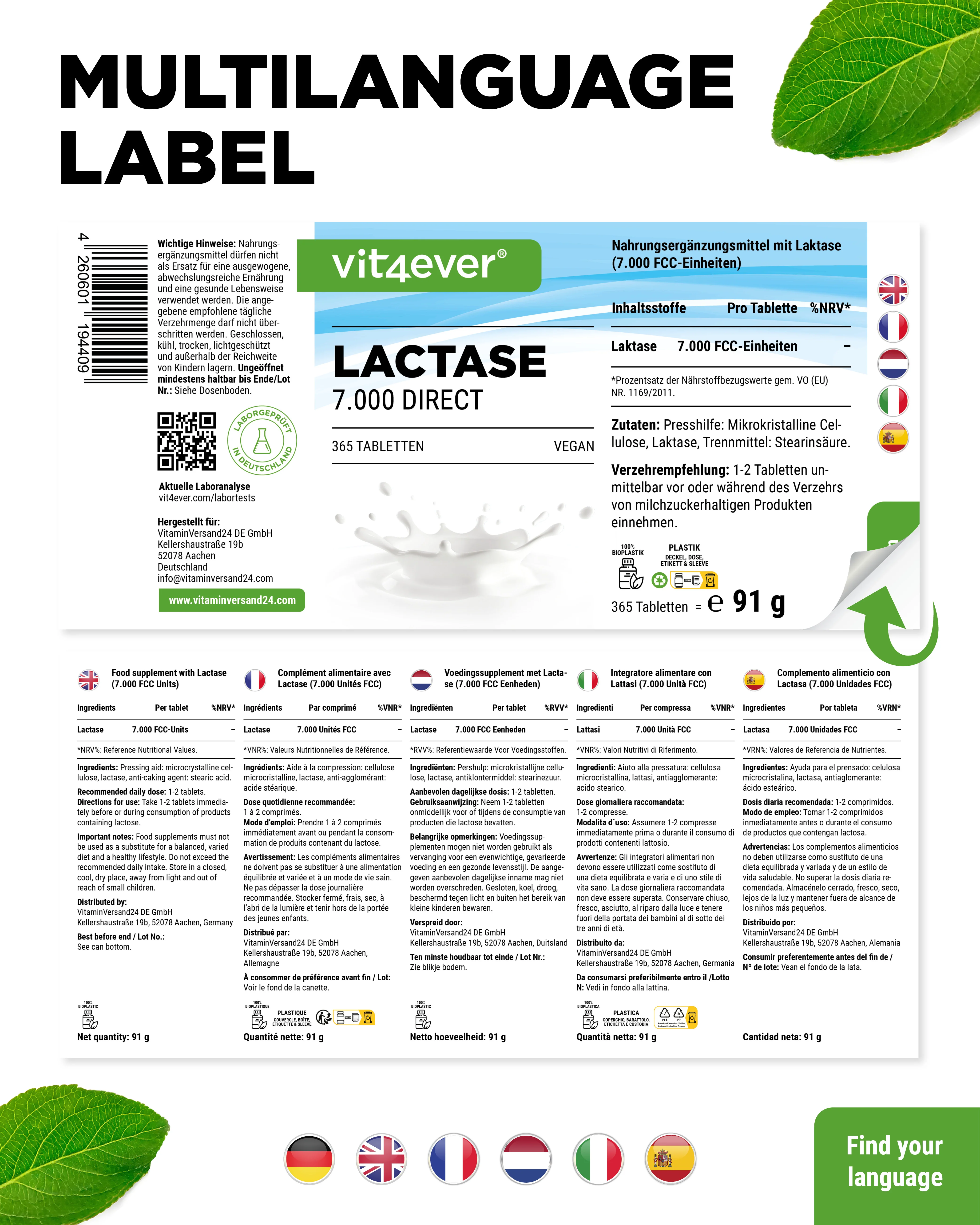 Laktase - á 7000 FCC-Einheiten, - Image 6