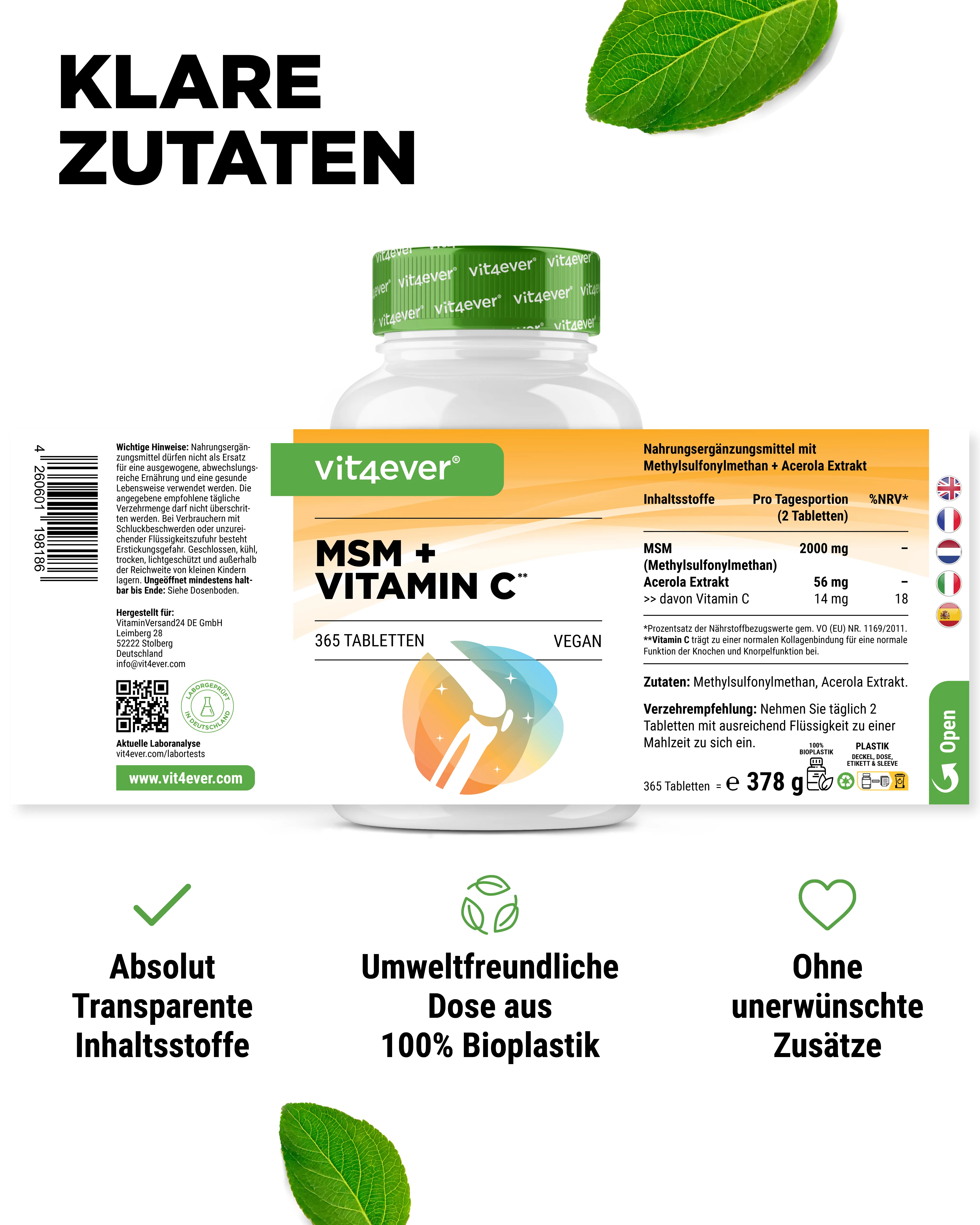 MSM + Vitamin C  - 1000mg - Image 5