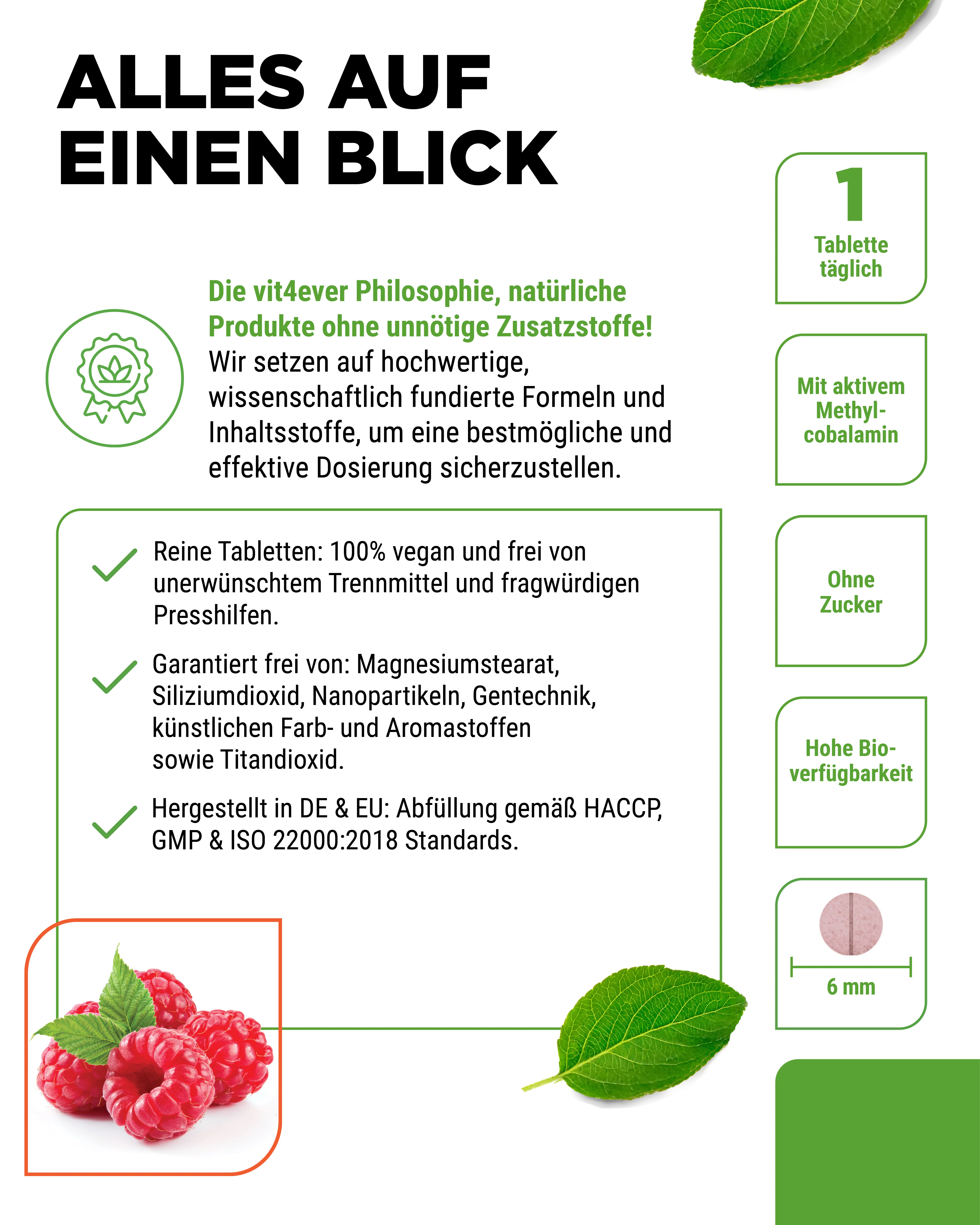 Vitamin B12 - 500  mcg -  Himbeergeschmack - Image 4