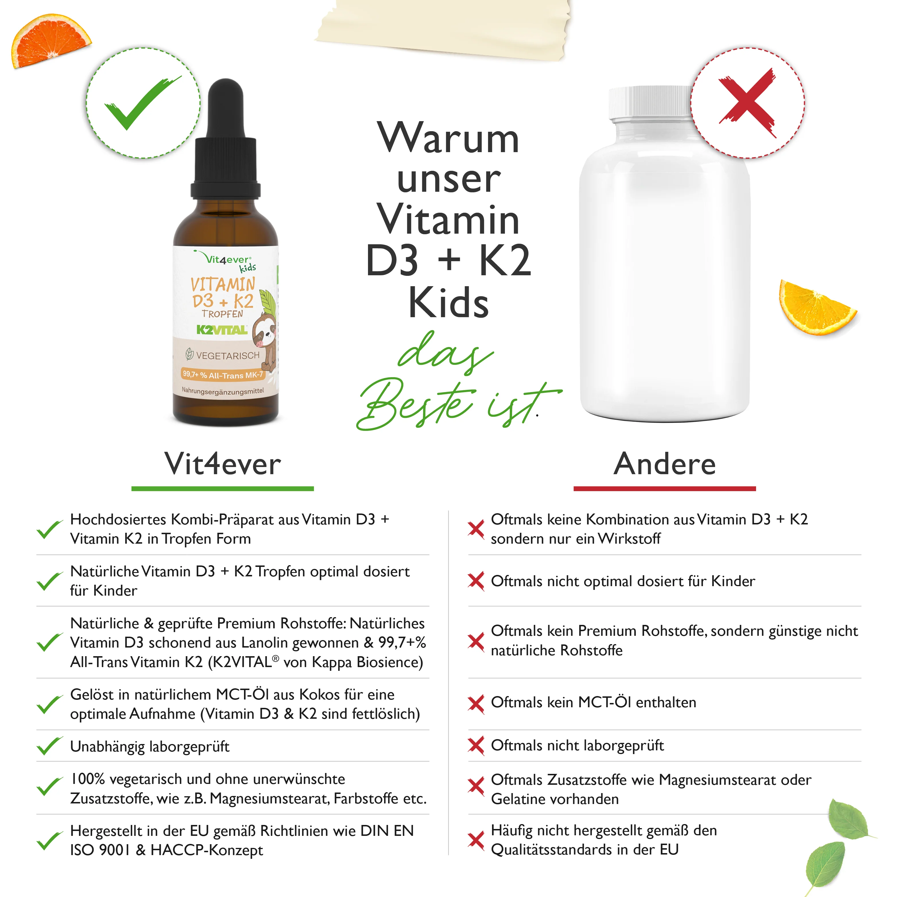 Vitamin D3 + K2 - KINDER - Tropfen 10ml - Image 4