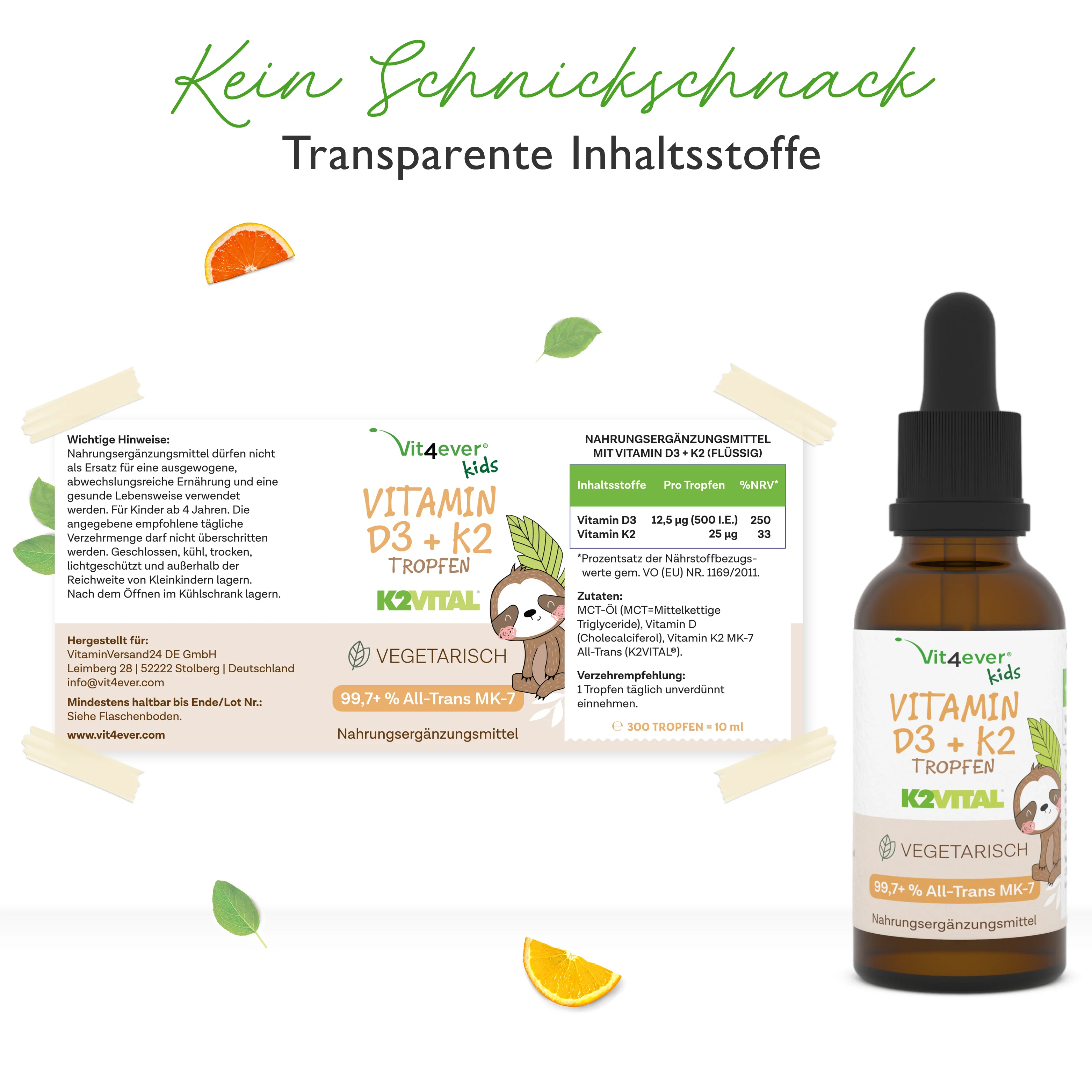 Vitamin D3 + K2 - KINDER - Tropfen 10ml - Image 6