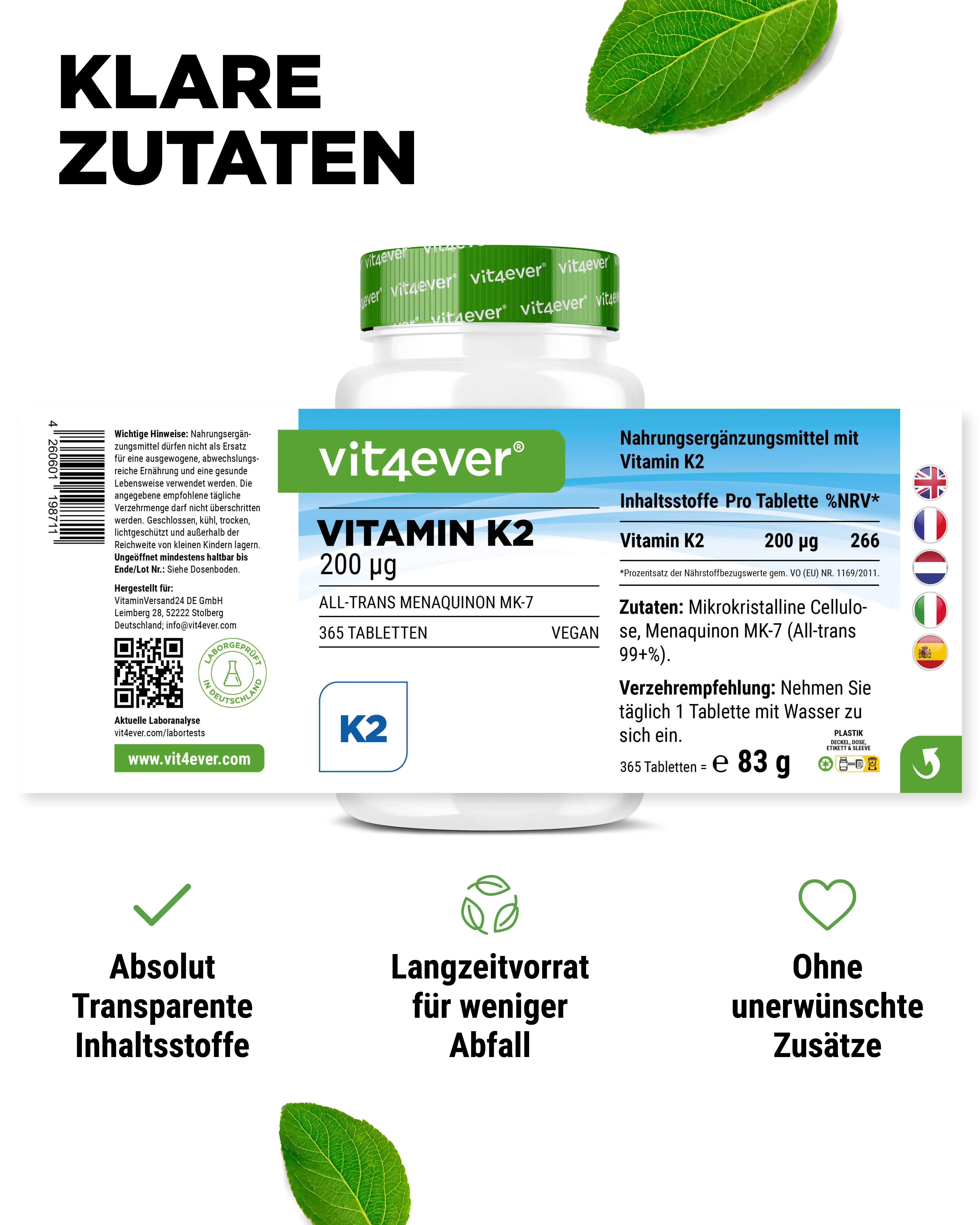 Vitamin K2 200 µg pro Tablette - Image 5